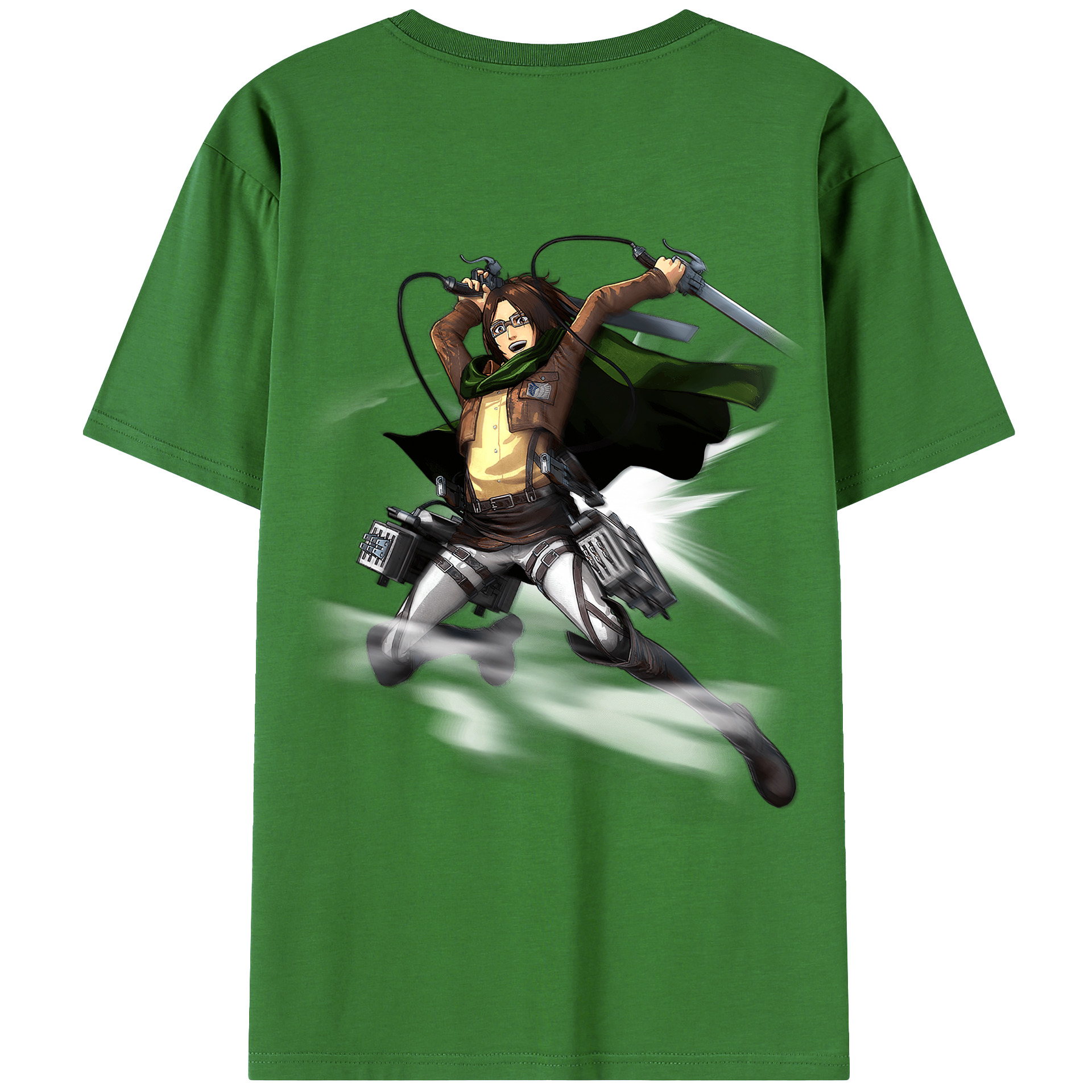 （画像用） 進撃の巨人 ハンジ·ゾエ Attack on Titan Hanji Zoe レディース半袖Tシャツ(バックプリント)